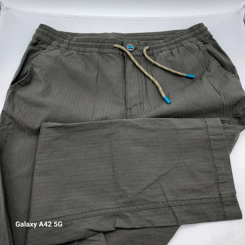 Cotopaxi Veza Adventure Pants Mens Medium Green Ripstop Hiking Travel Trousers